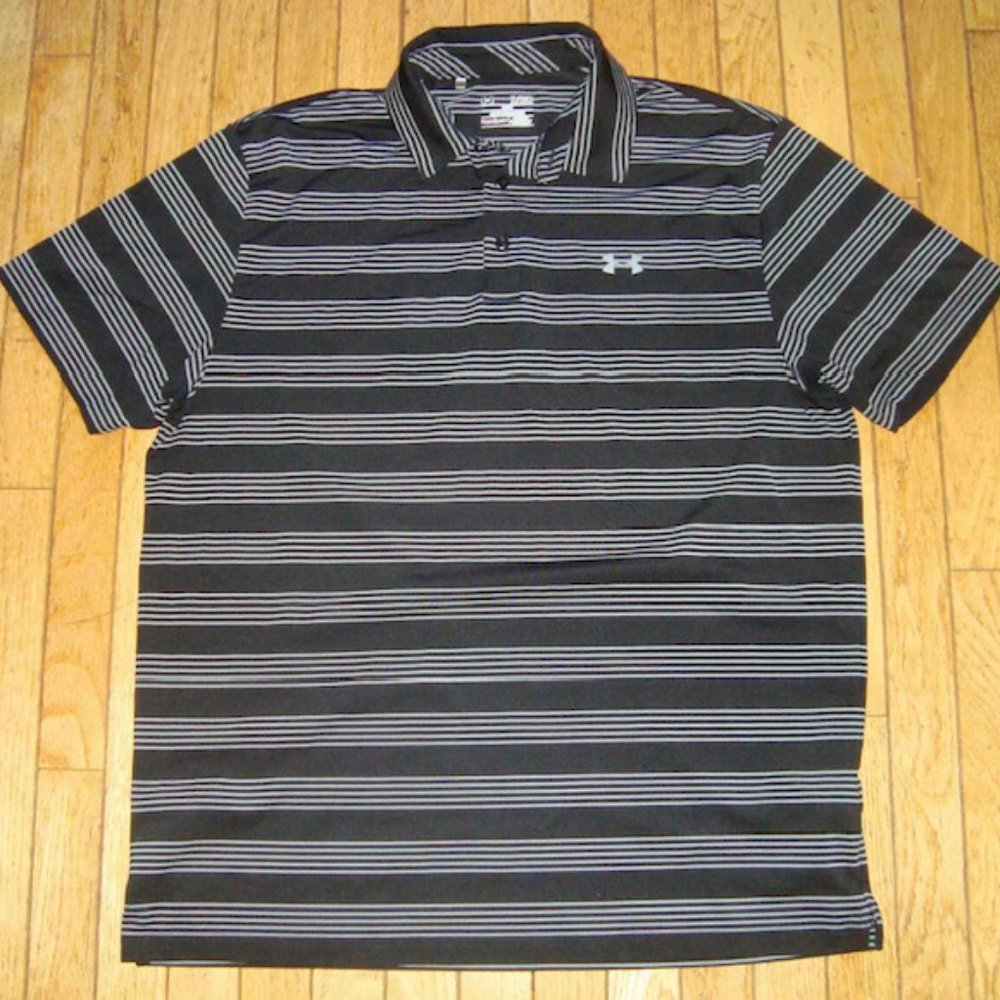 Under Armour Men's Short Sleeve Striped Polo Shirt